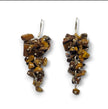 Tiger Eye Chip Drop Earrings with Sterling Silver Hooks