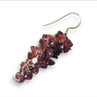Garnet Drop Earrings with Sterling Silver Hooks
