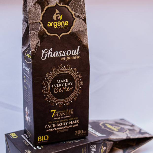 Moroccan Ghassoul Clay Powder with 7 Herbs