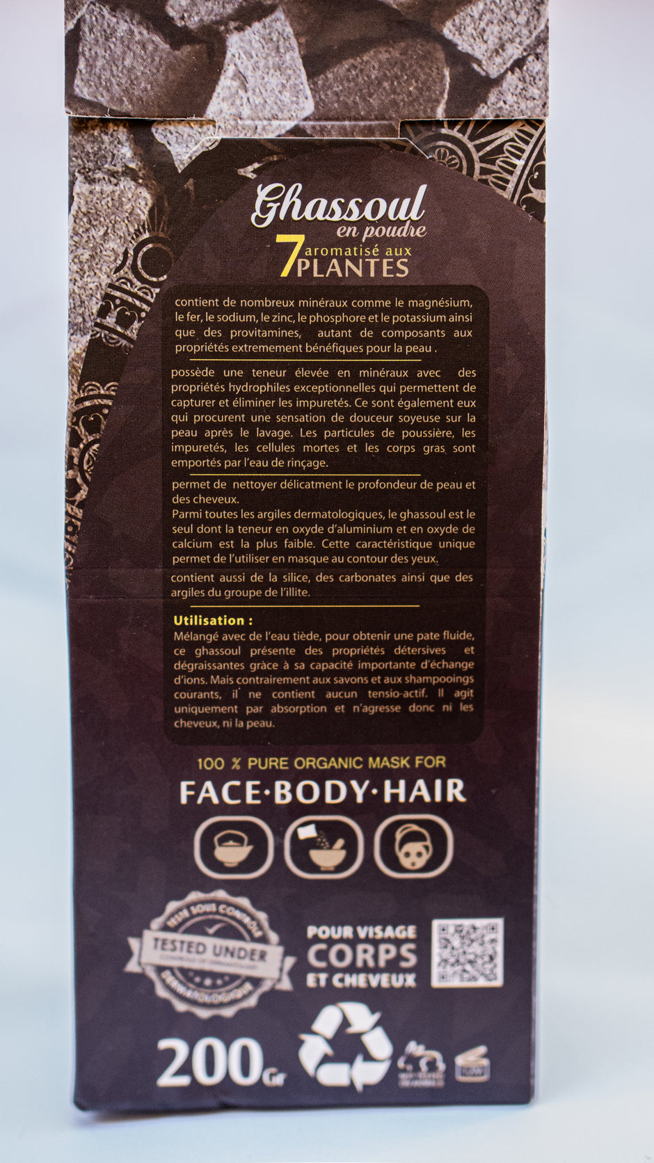 Moroccan Ghassoul Clay Powder with 7 Herbs