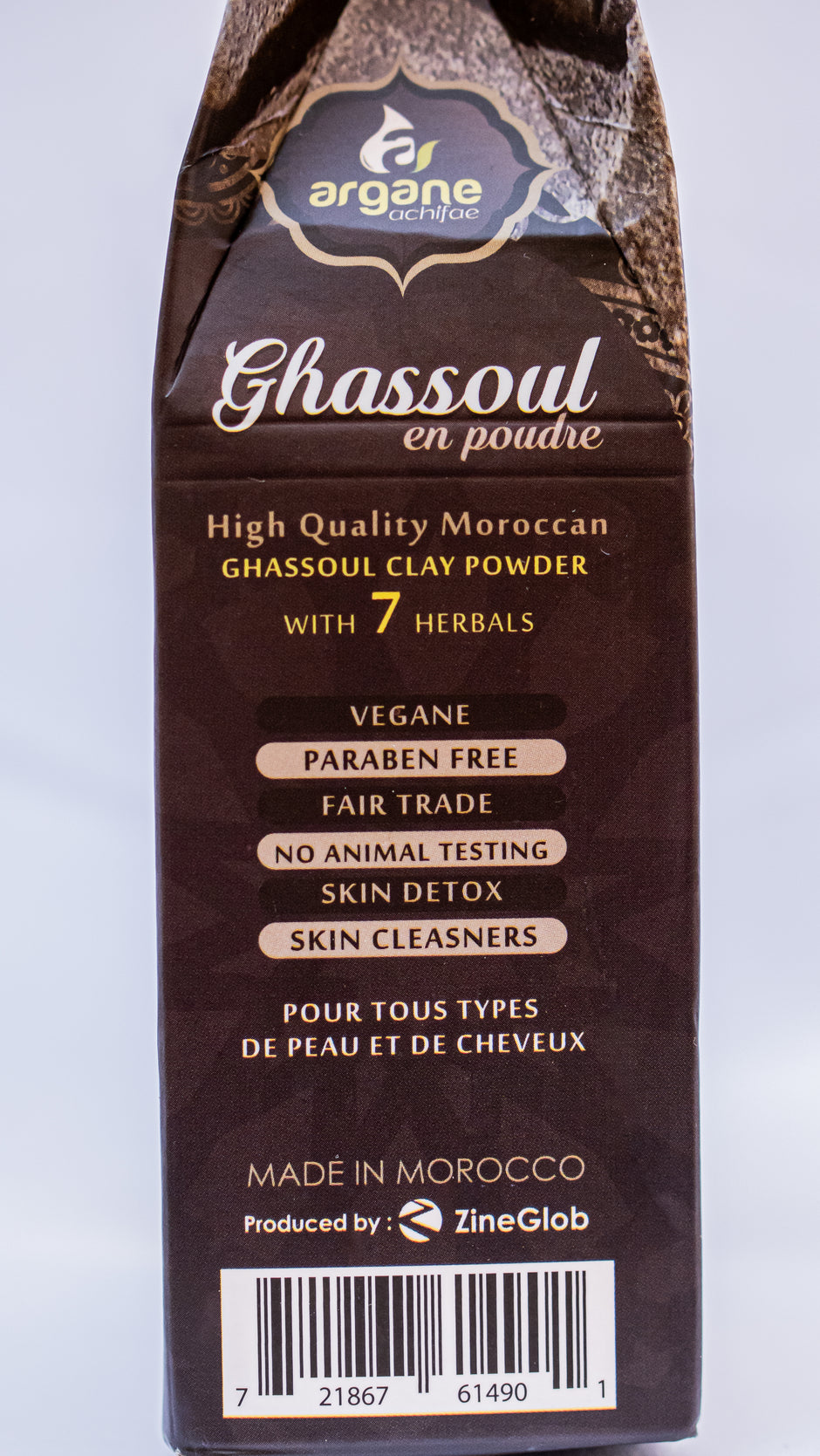 Moroccan Ghassoul Clay Powder with 7 Herbs