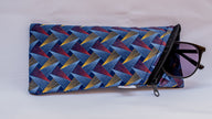 Geometric Zip-Up Shweshwe Sunglasses Case