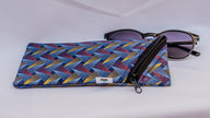 Geometric Zip-Up Shweshwe Sunglasses Case