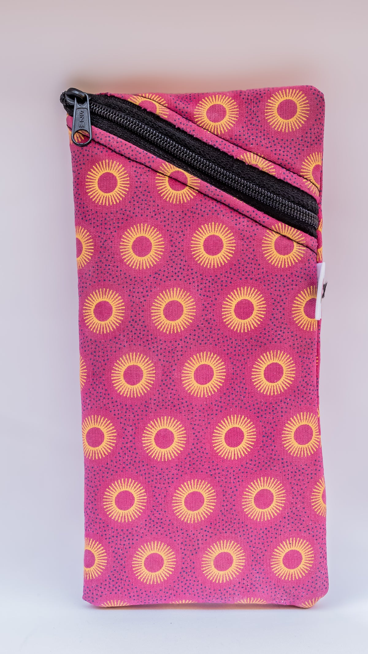 Pink Shweshwe Zip-Up Sunglasses case and Multi-Purpose Cotton Pouch