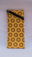 Yellow Shweshwe Sunglasses Case & Multi-Purpose Cotton Pouch – South African Fabric
