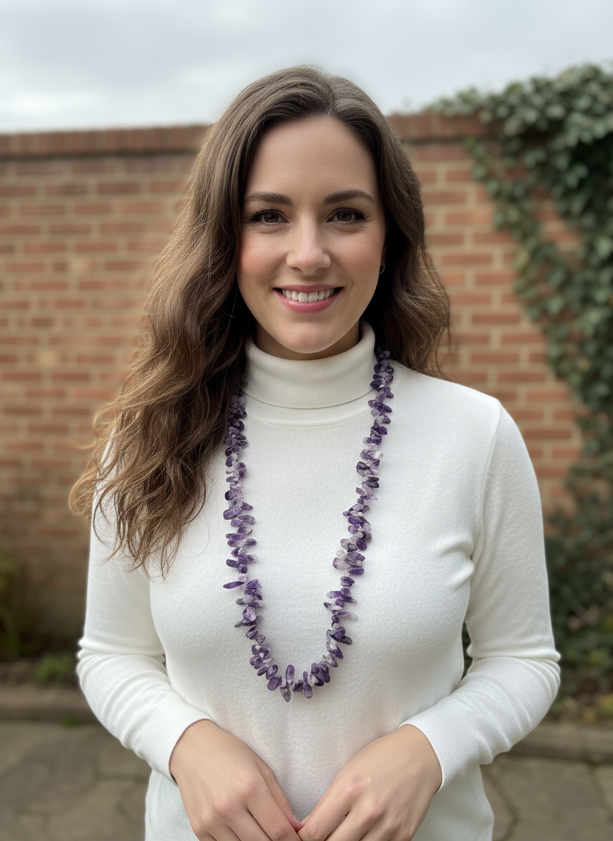 Amethyst Chunky Chip Necklace