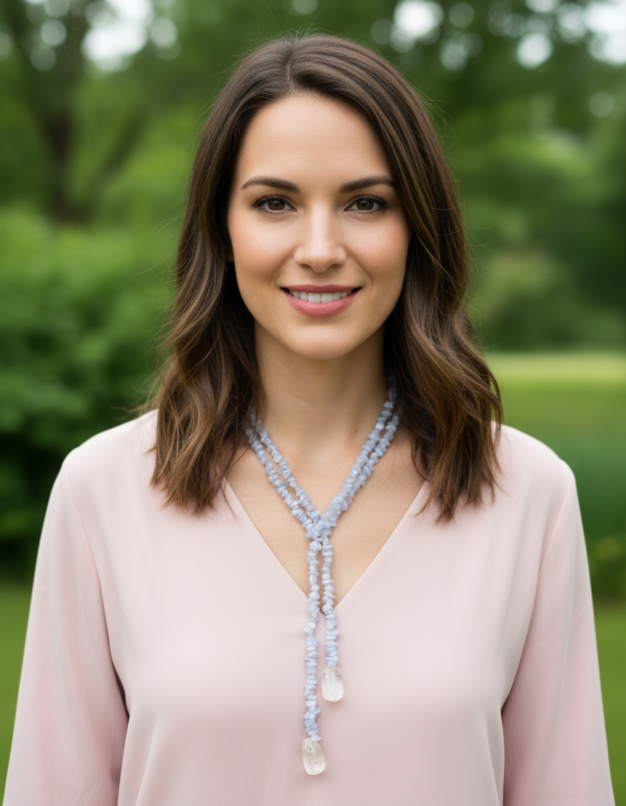 Blue Lace Agate Multi-Way Chip Necklace