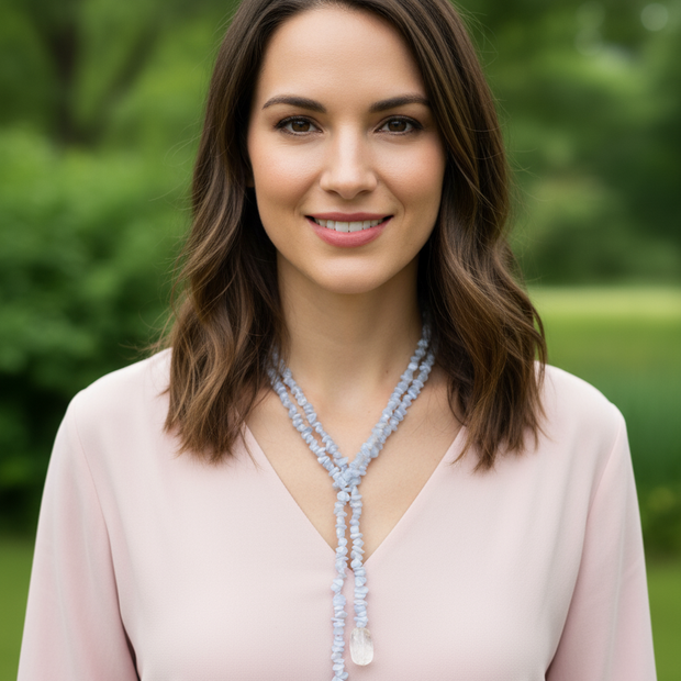 Blue Lace Agate Multi-Way Chip Necklace