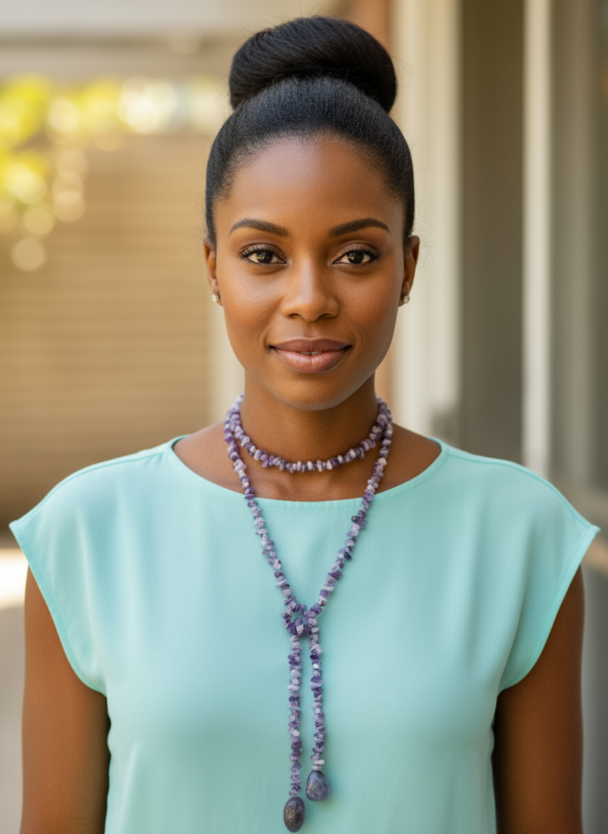 Amethyst Chip Bead Multi-Way Necklace