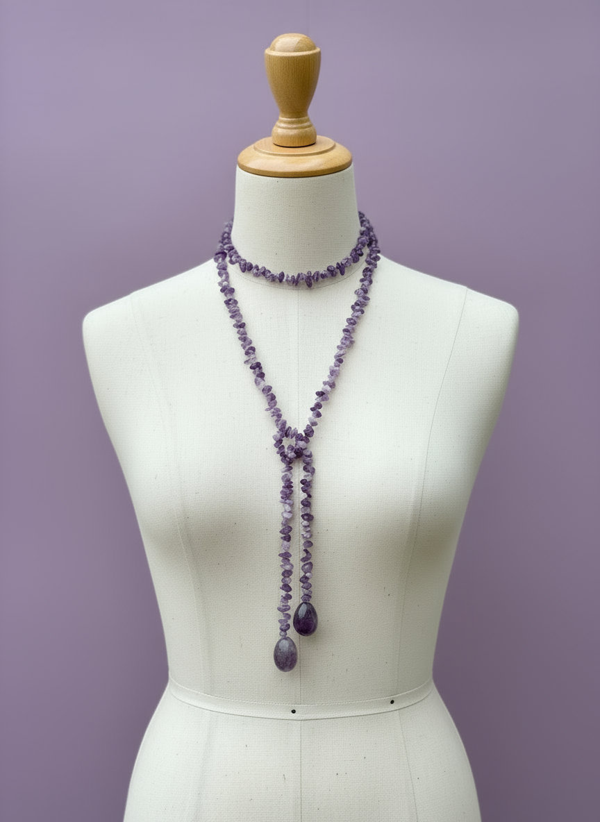 Amethyst Chip Bead Multi-Way Necklace