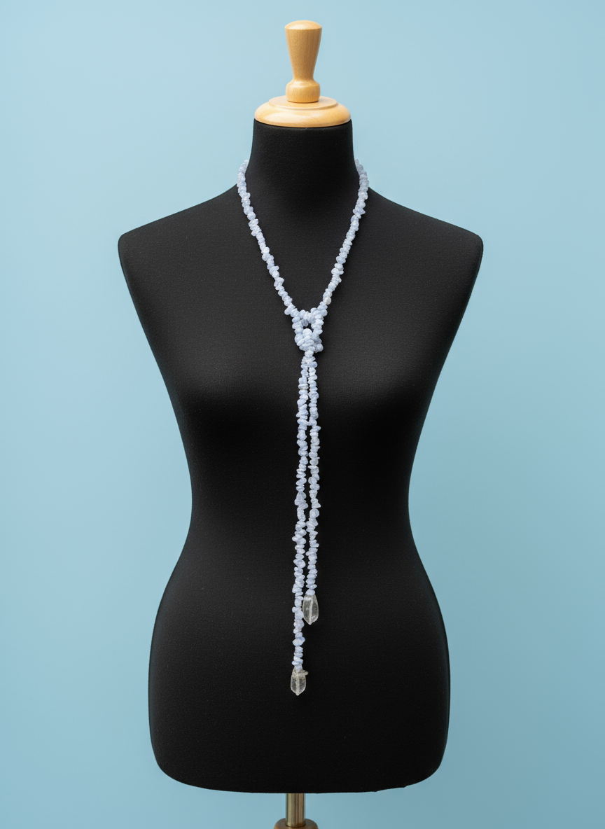 Blue Lace Agate Multi-Way Chip Necklace