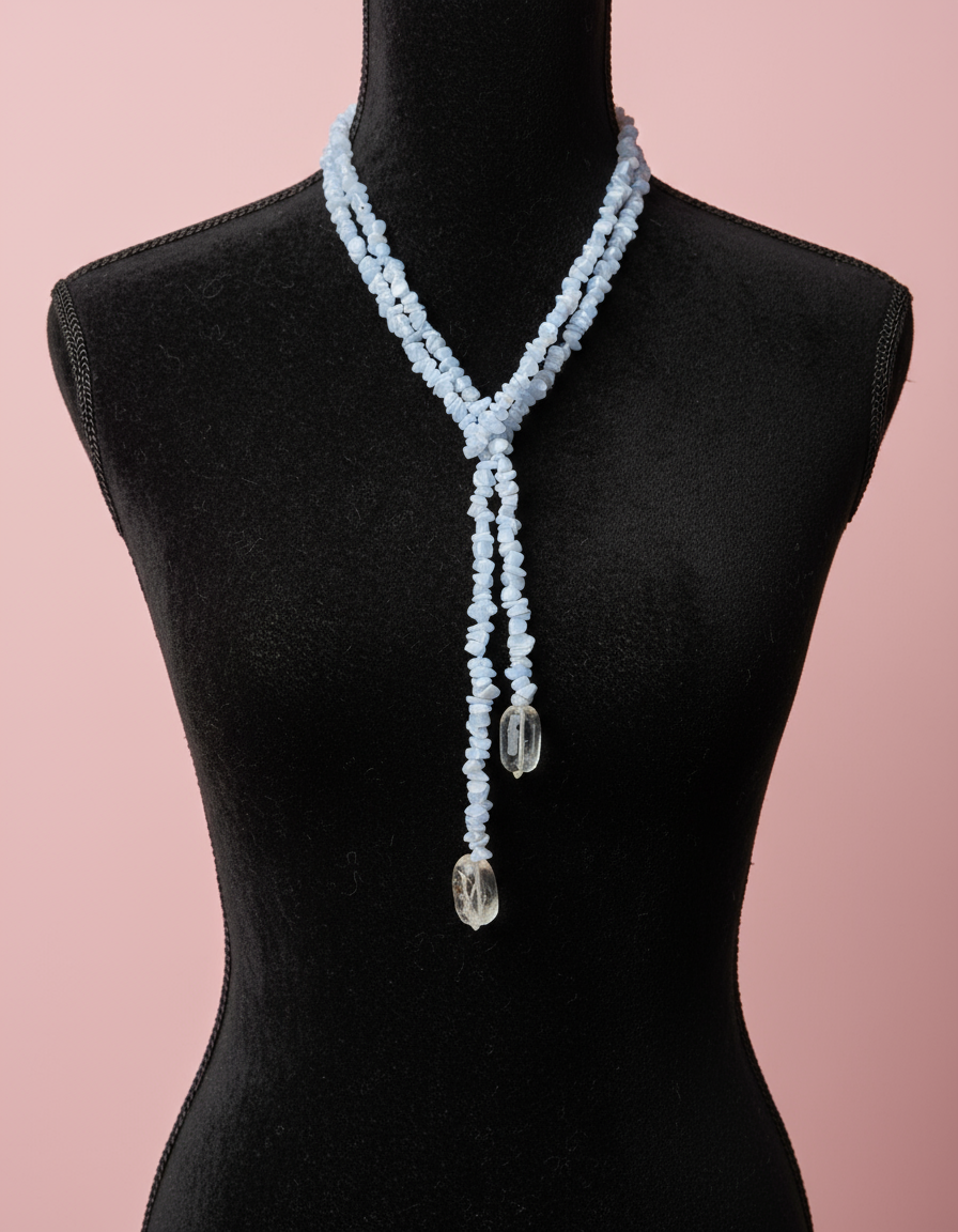 Blue Lace Agate Multi-Way Chip Necklace
